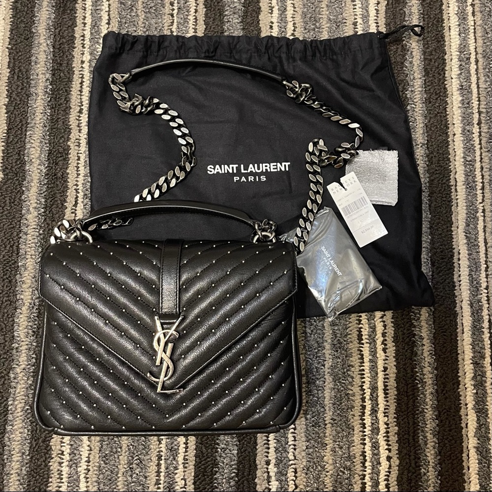 🚫sold on eBay🚫Saint Laurent Studded Collège Bag